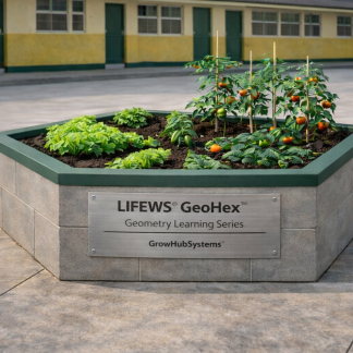 GeoHex – 70cm Side Hexagon Cement School Garden