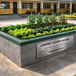 GeoRectangle – 200×100×40cm Rectangular Cement School Garden