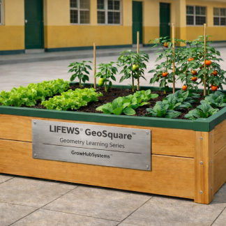 Wooden GeoSquare– Square Geometry School Garden Bed