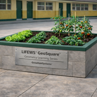 GeoSquare– 120×120×40cm Square Cement Geometry Garden
