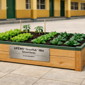 GrowHub Mini Wooden Climate-Smart School Garden