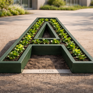LIFEWS Alphabet Garden – Letter A System (Natural Wood Edition)