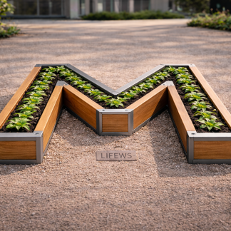 LIFEWS Alphabet Garden – Letter M System (Hybrid Wood & Steel Edition)