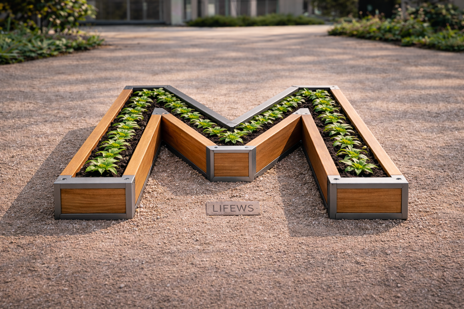 LIFEWS Alphabet Garden – Letter M System (Hybrid Wood & Steel Edition)