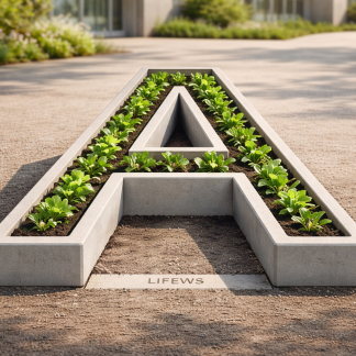 LIFEWS Alphabet Garden – Letter A System (Reinforced Concrete Edition)