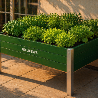 LIFEWS TableGrow Elevated Home Garden System – Wood