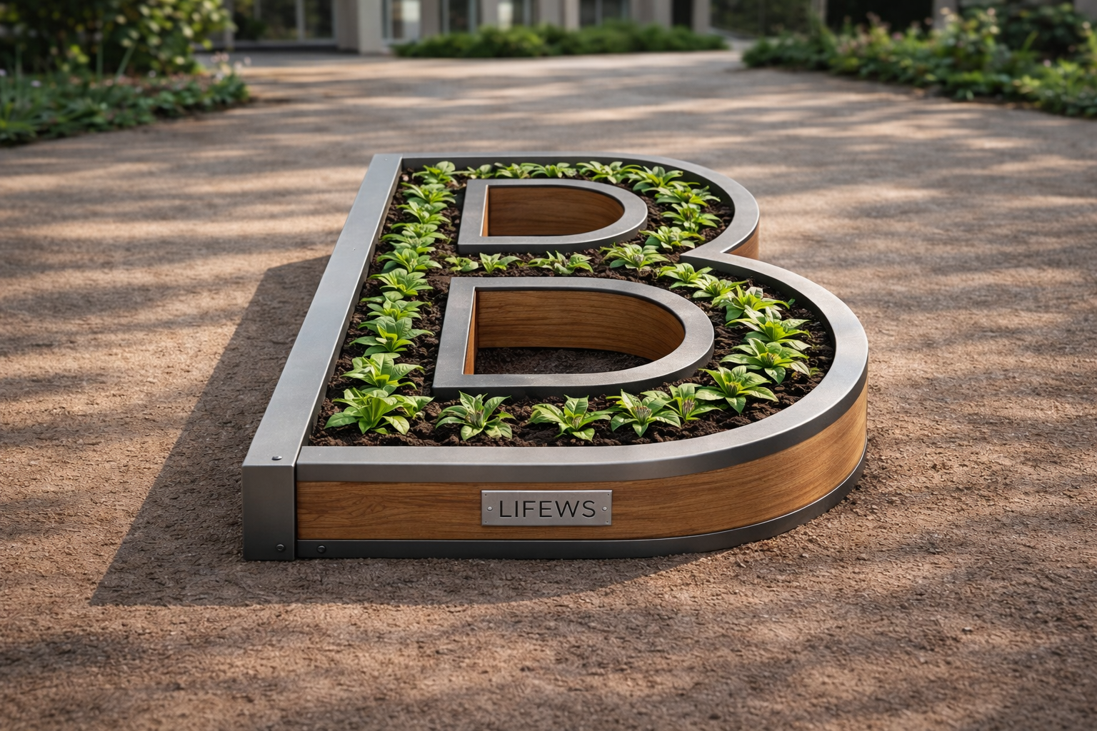 LIFEWS Alphabet Garden – Letter B System (Hybrid Wood & Steel Edition)