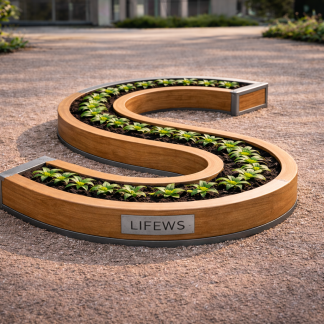 LIFEWS Alphabet Garden – Letter S System (Hybrid Wood & Steel Edition)