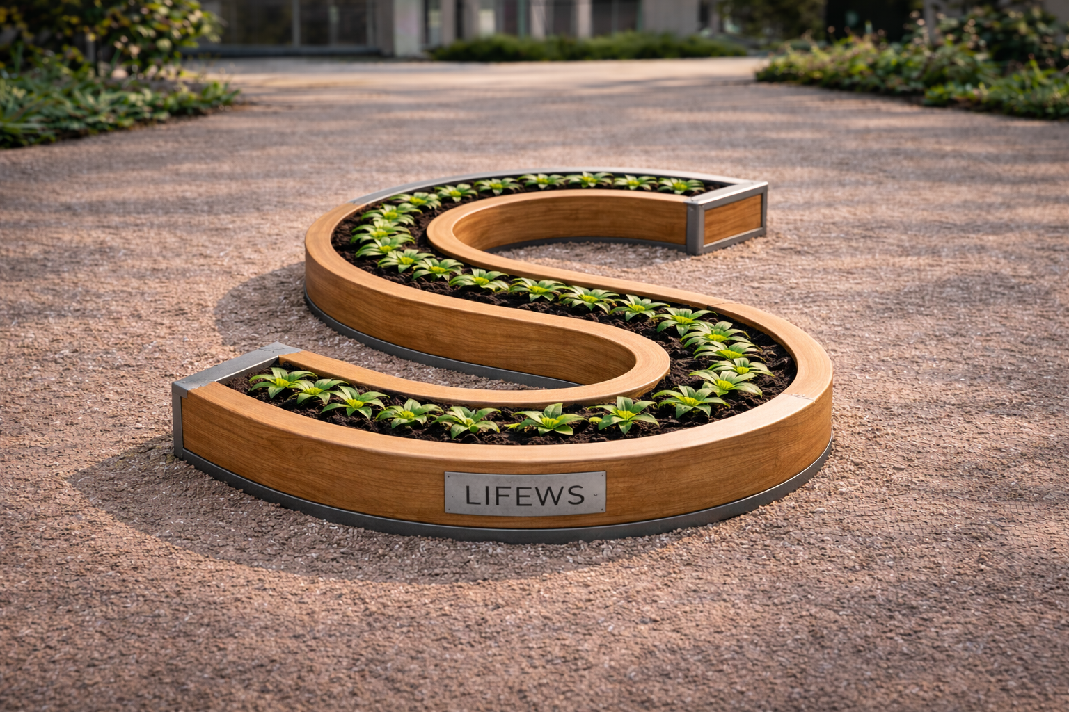 LIFEWS Alphabet Garden – Letter S System (Hybrid Wood & Steel Edition)
