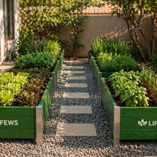 LIFEWS PathGrow Walkway Garden System – Wood