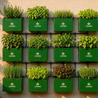 LIFEWS WallBox™ Modular Wall Garden System – Wood