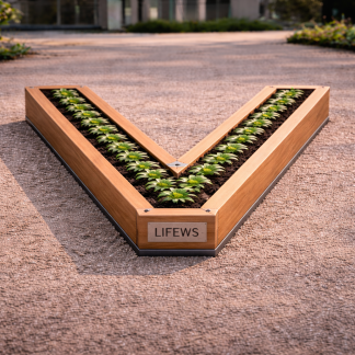 LIFEWS Alphabet Garden – Letter V System (Natural Wood Edition)